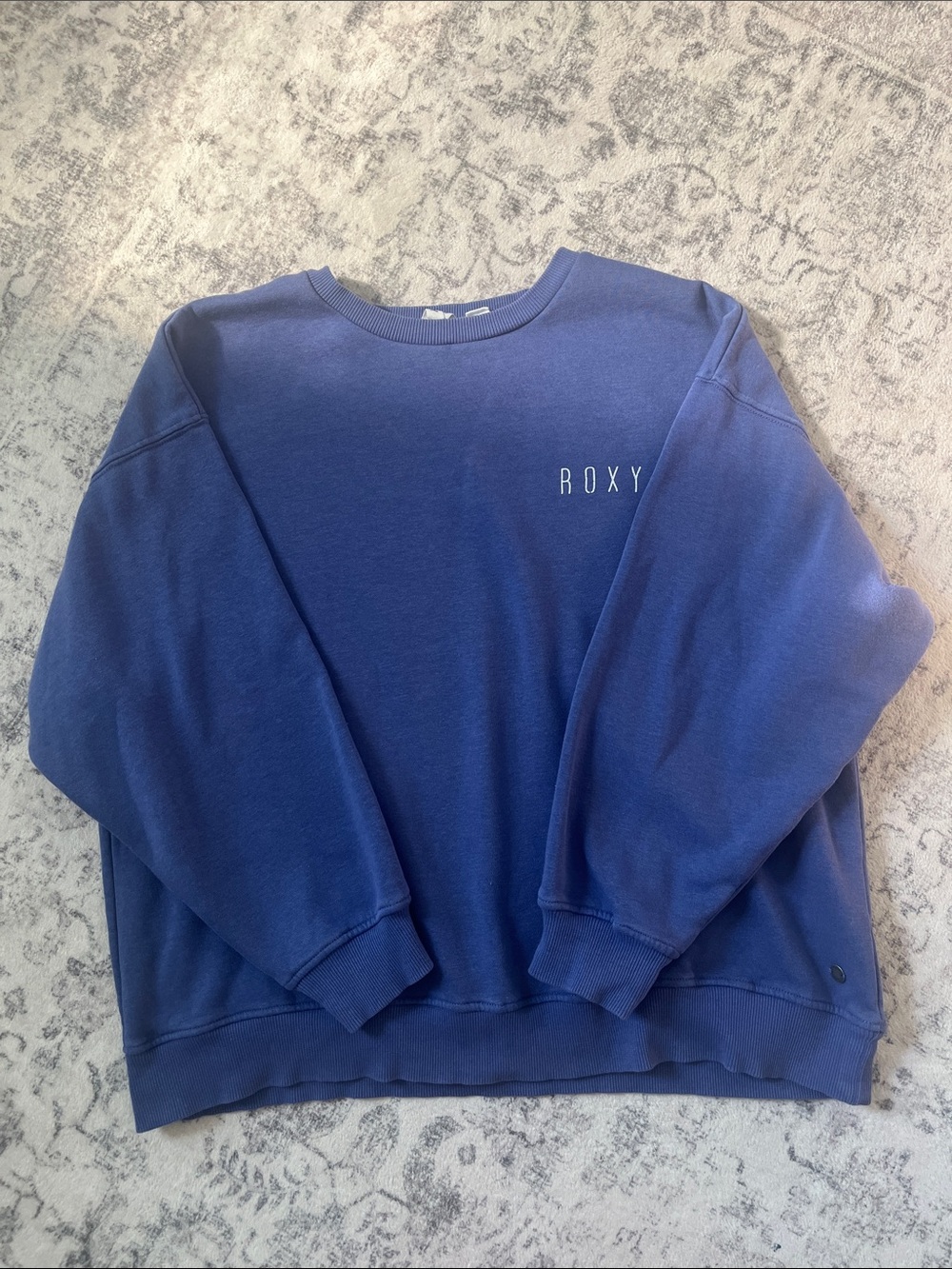Roxy Women’s Crewneck Sweatshirt in Royal Blue with White Logo